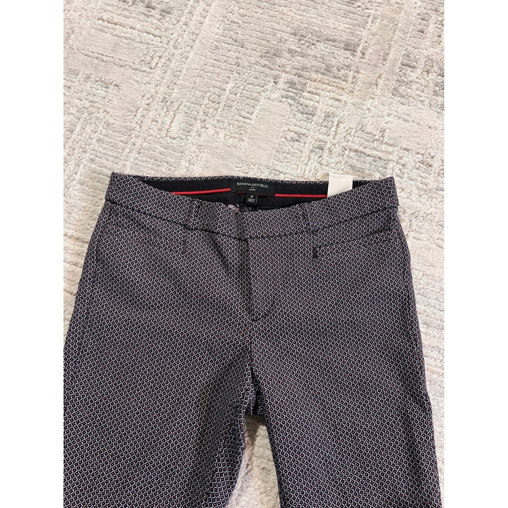 Banana Republic Sloan Fit Geometric Print Career Work Pants Size 2 - Picture 5 of 14